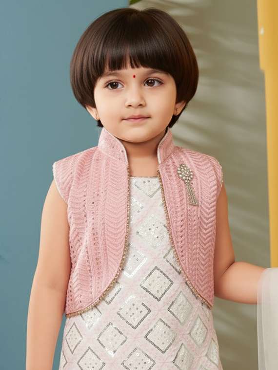 girls embroidered kurta and salwar set with dupatta - 22265861 -  Standard Image - 3