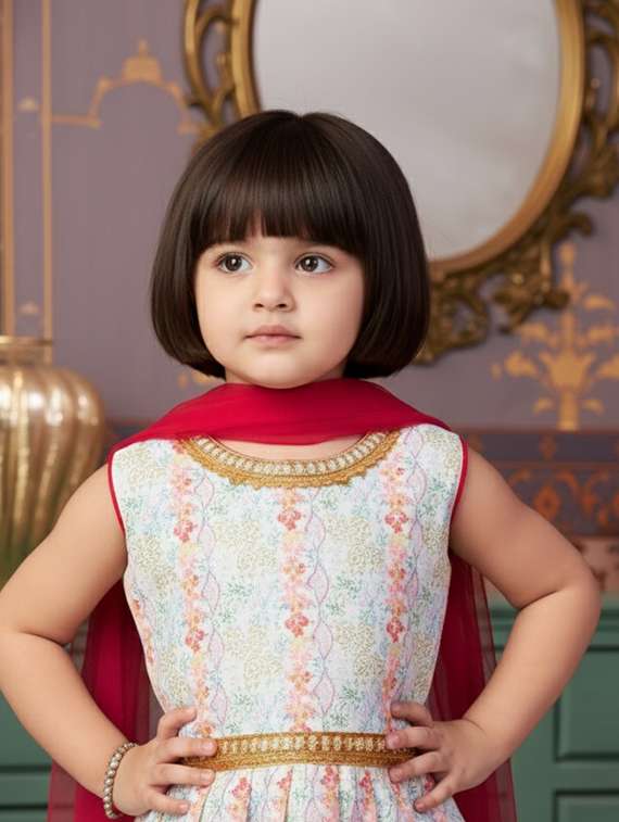 girls kurta and salwar set with dupatta - 22265866 -  Standard Image - 3