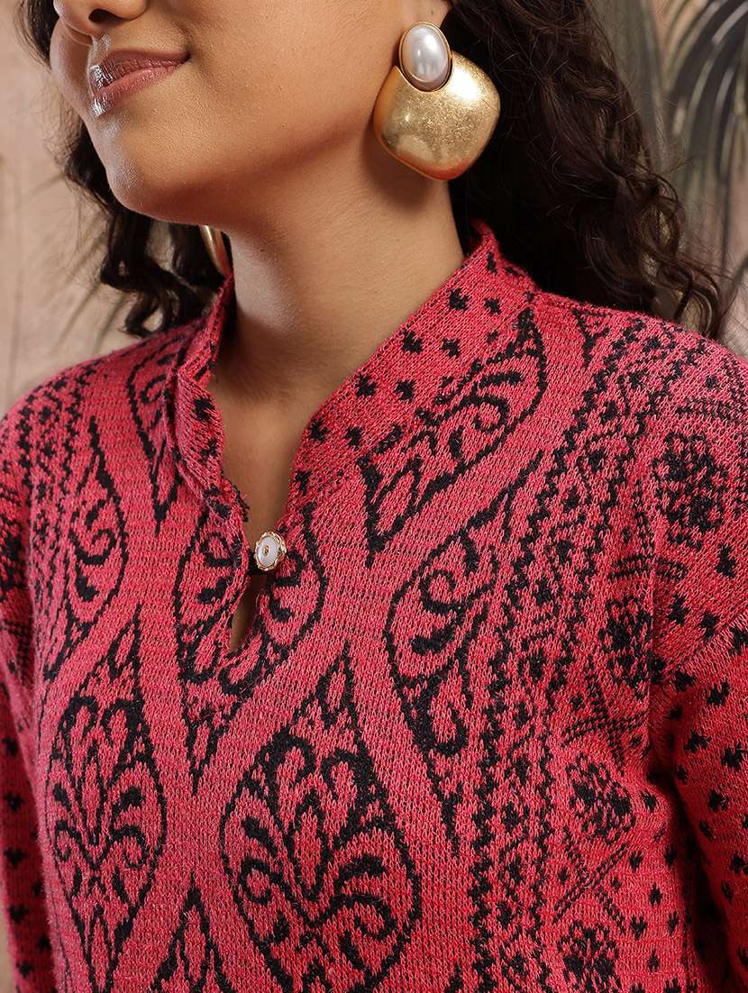 women self design long sleeve kurta pant set - 22265880 -  Standard Image - 3