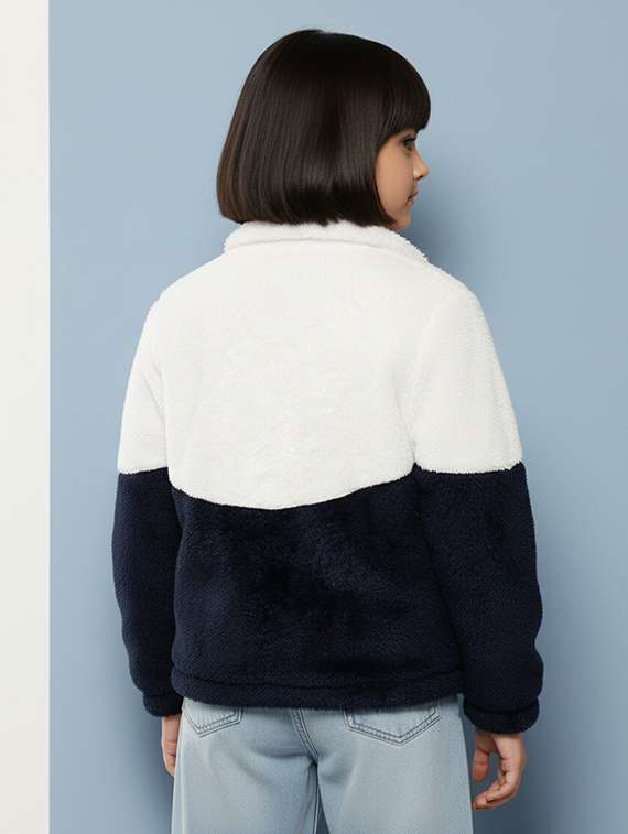 girls color blocked long sleeve jacket - 22265881 -  Standard Image - 3