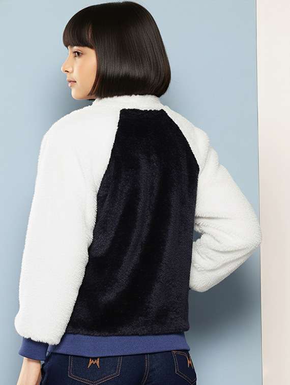 girls color blocked long sleeve jacket - 22265883 -  Standard Image - 3