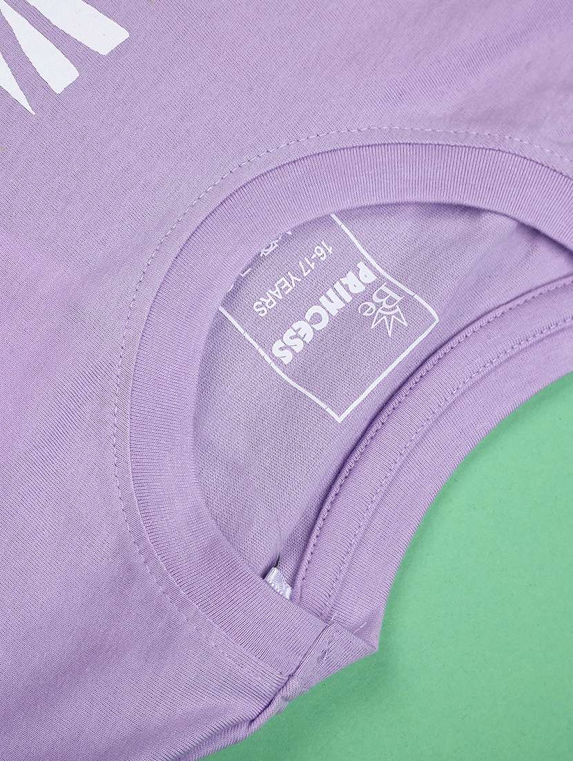 girls printed round neck t-shirt - 22266211 -  Standard Image - 3