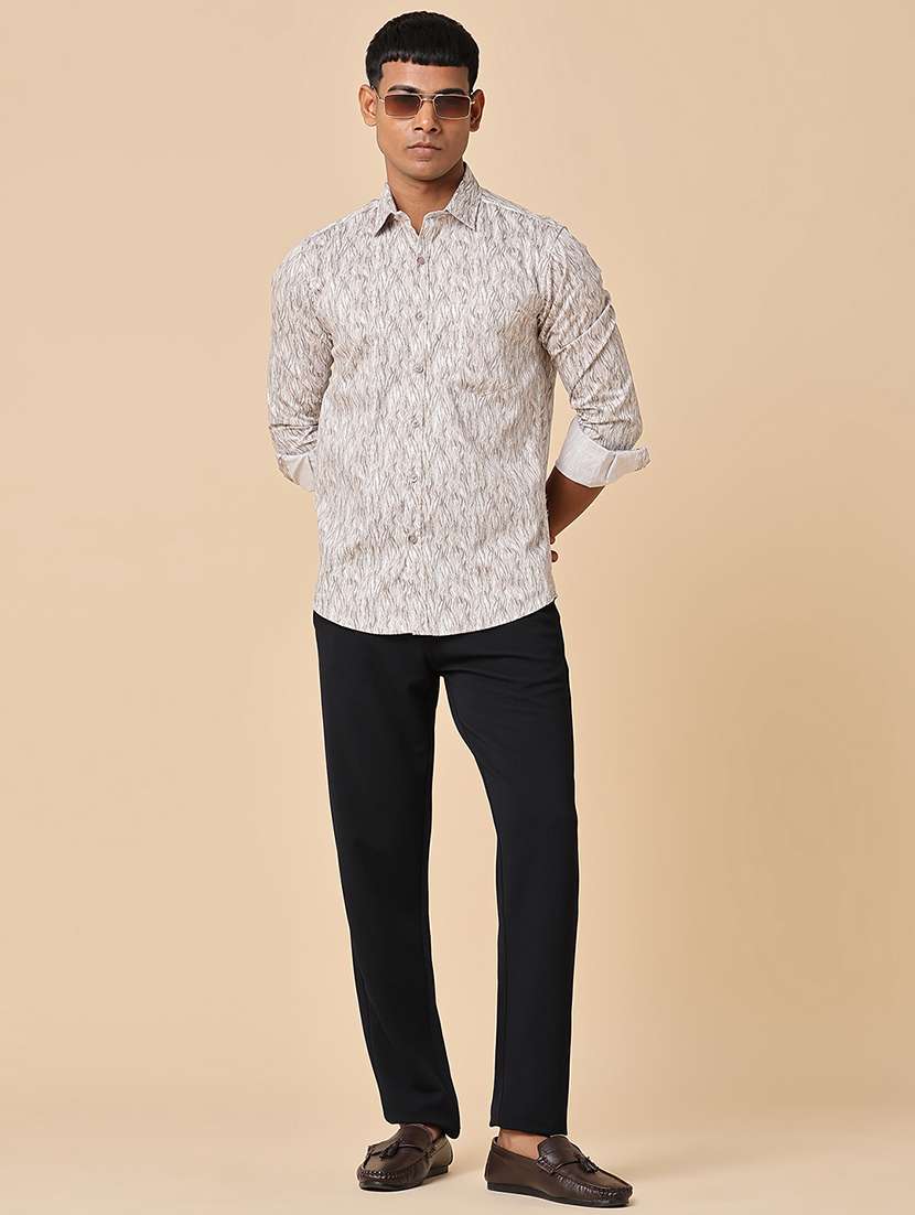 men printed long sleeve regular fit casual shirt - 22266238 -  Standard Image - 5