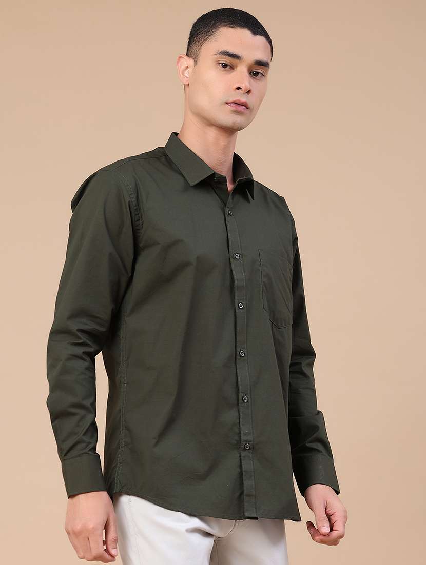 Men Solid Long Sleeves Casual Shirt - 22266240 -  Standard Image - 3