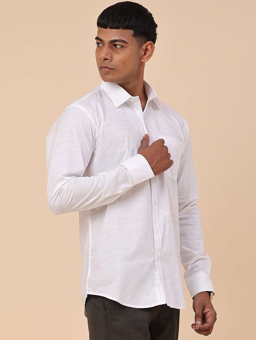 Men Solid Long Sleeve Regular Fit Casual Shirt - 22266242 -  Standard Image - 3