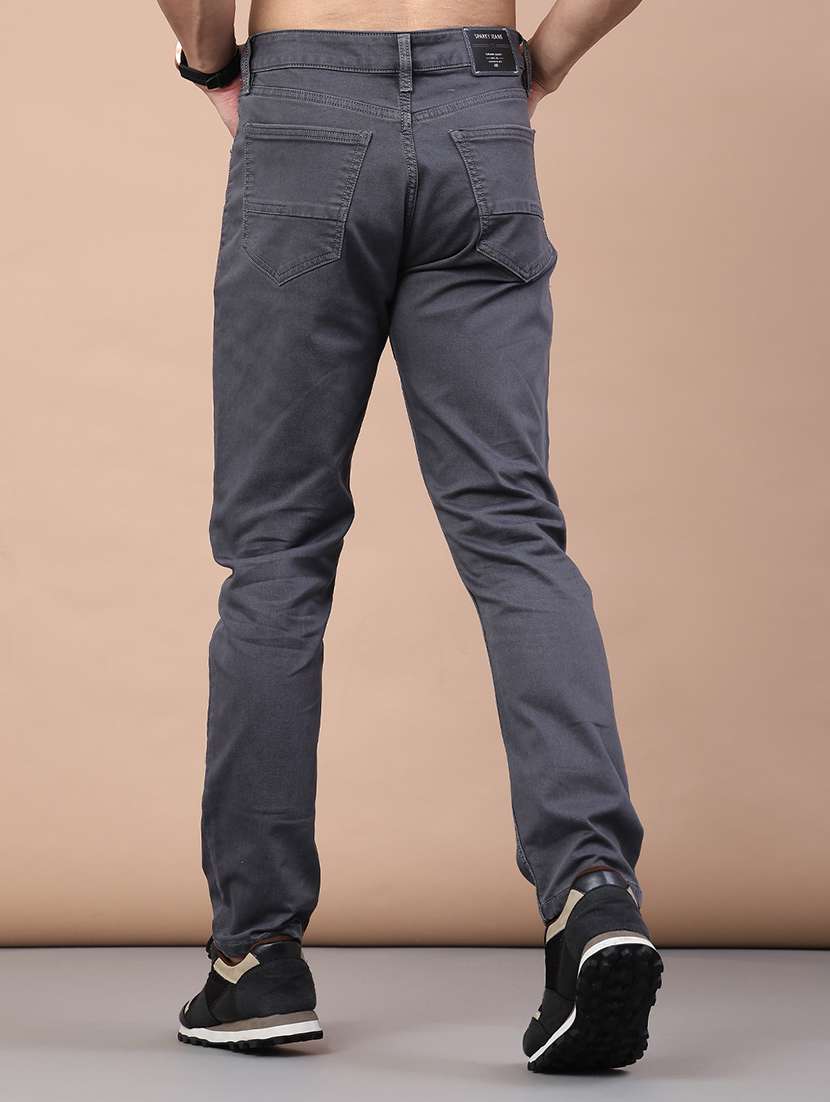 men plain mid rise full length jeans - 22266310 -  Standard Image - 3