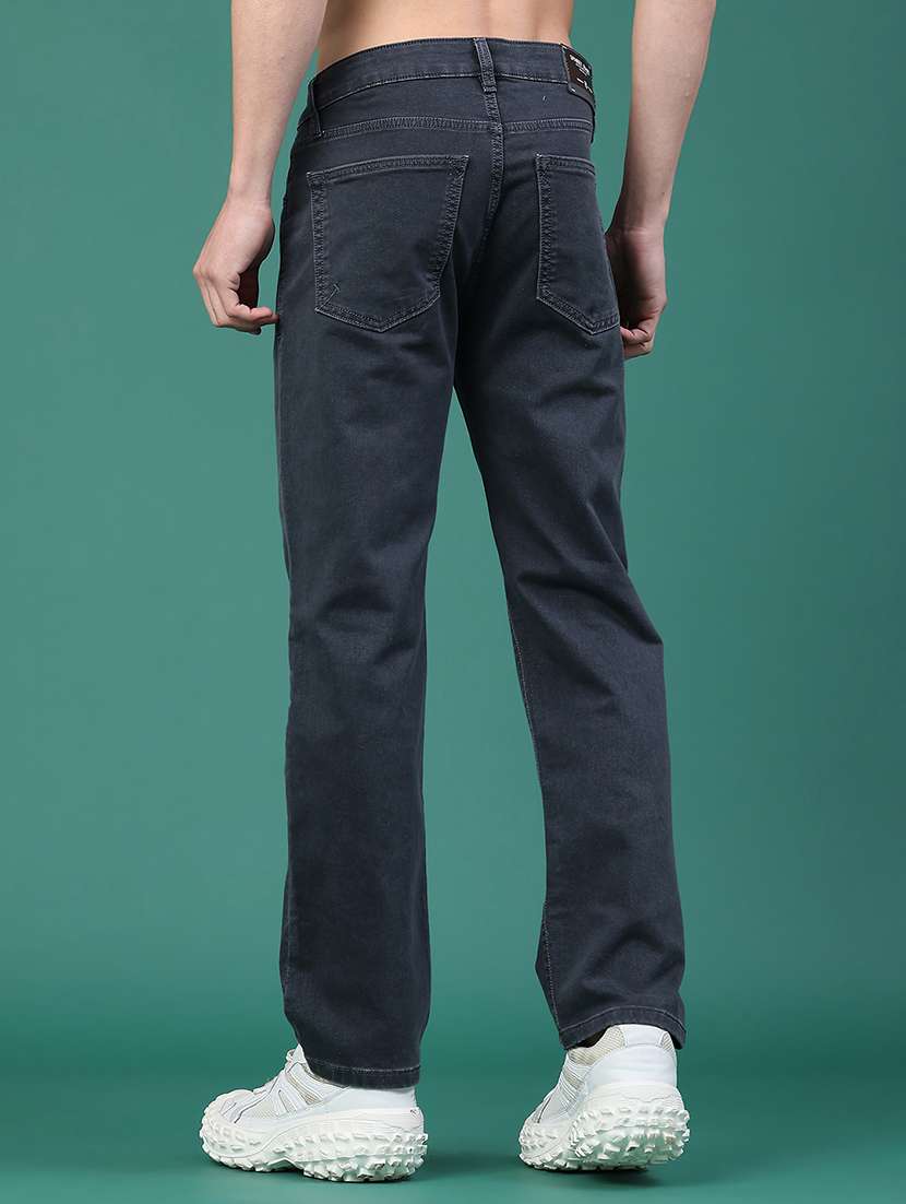 men plain mid rise full length jeans - 22266314 -  Standard Image - 3