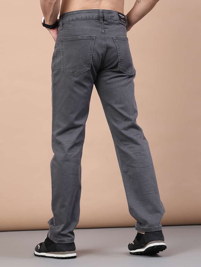 men plain mid rise full length jeans - 22266315 -  Standard Image - 3