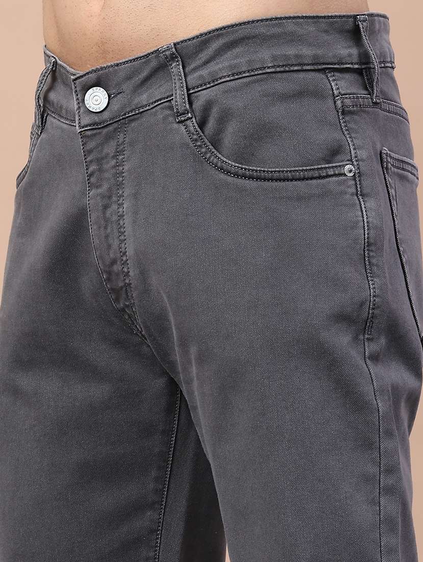 men plain mid rise full length jeans - 22266315 -  Standard Image - 5
