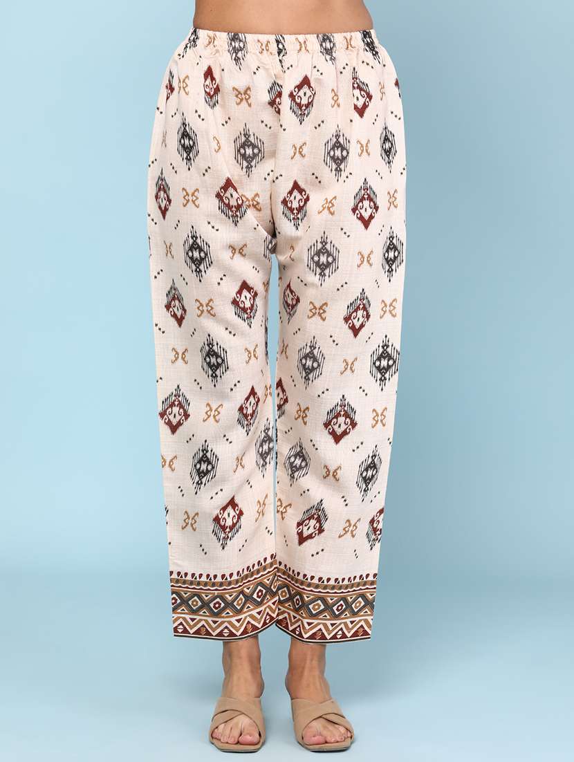 women printed three quarter sleeve ethnic co-ord set - 22266439 -  Standard Image - 5