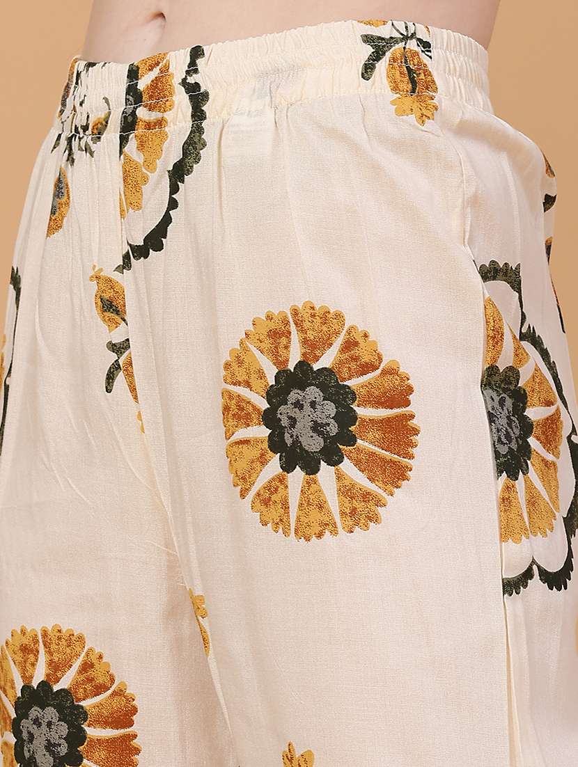 women floral three quarter sleeve ethnic co-ord set - 22266446 -  Standard Image - 5