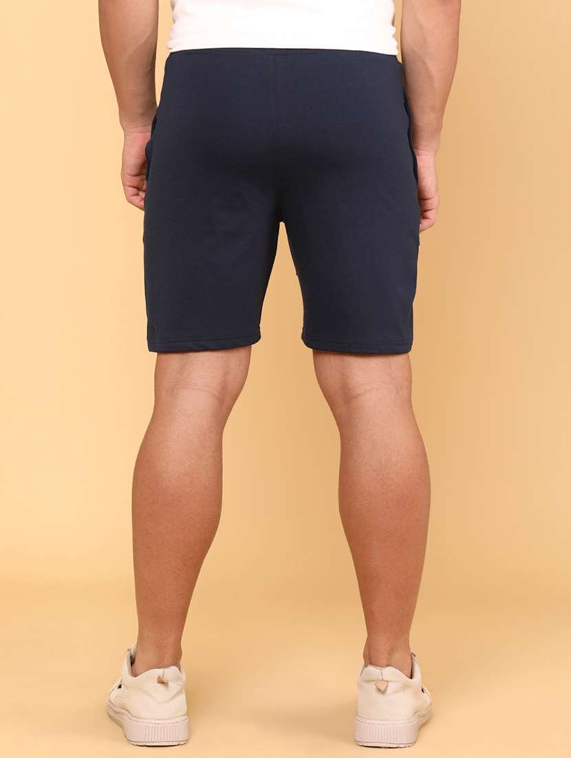 men solid mid rise slim fit short - 22266609 -  Standard Image - 3