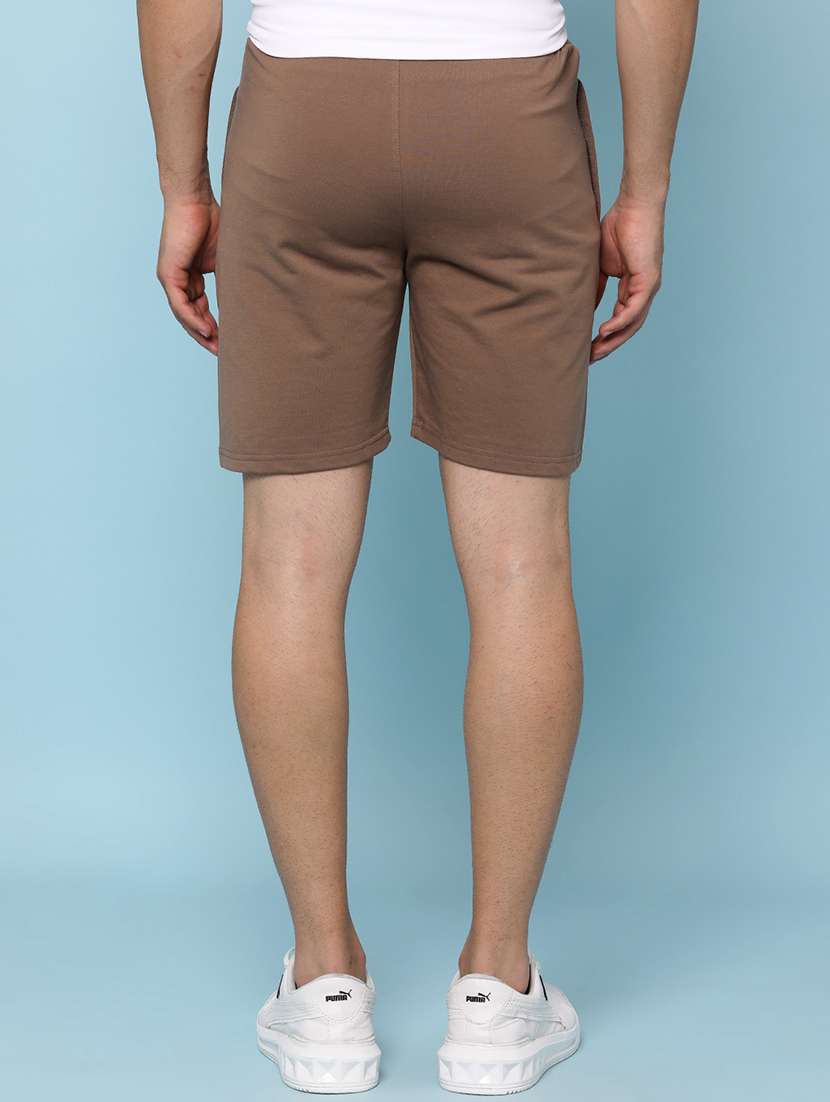 men solid mid rise slim fit short - 22266610 -  Standard Image - 3