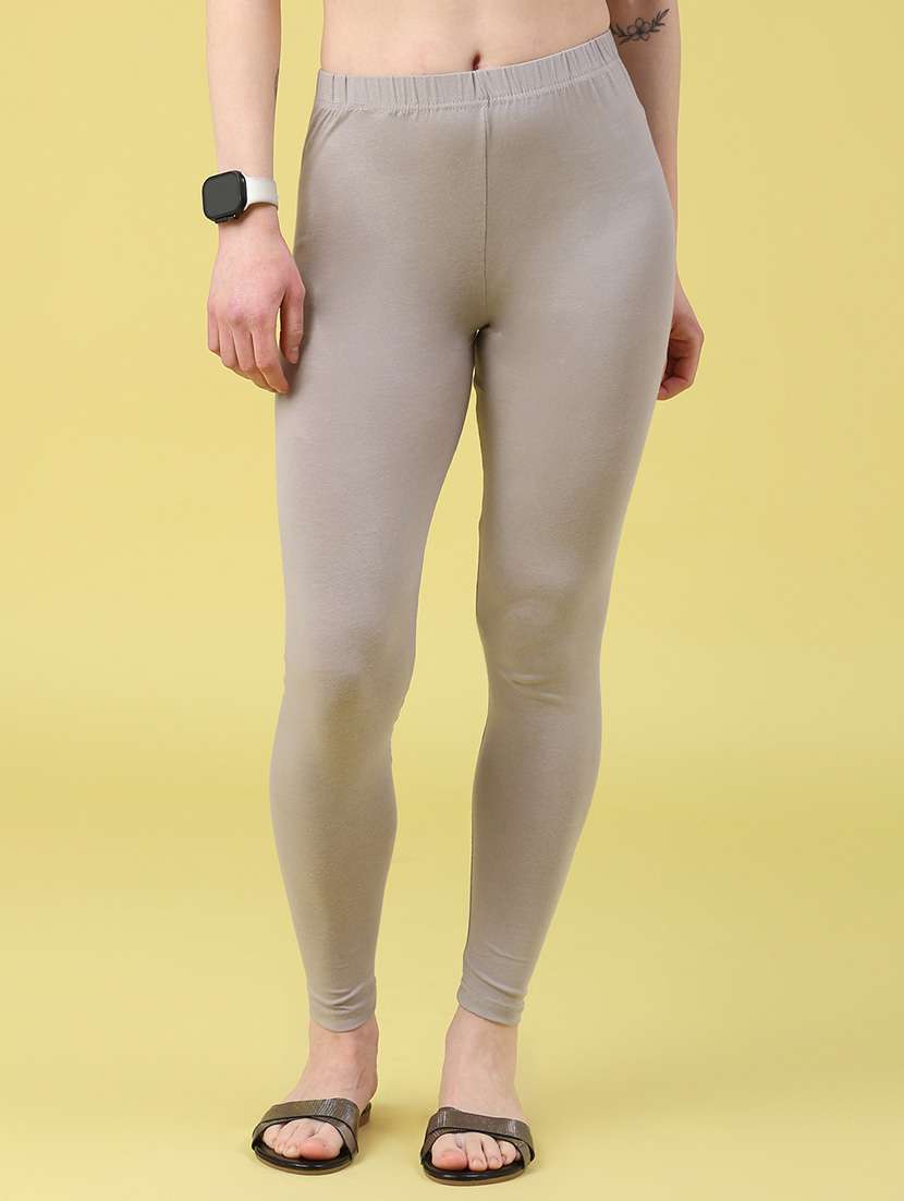 women solid mid rise legging