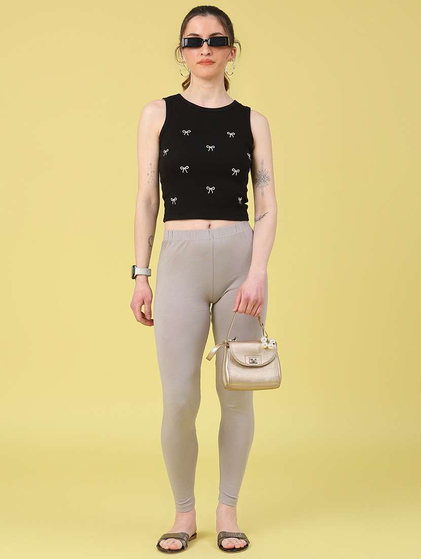 Women Solid Mid Rise Legging - 22266648 -  Standard Image - 5