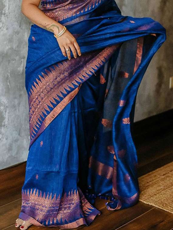 women self design southern silk saree with blouse - 22266703 -  Standard Image - 5