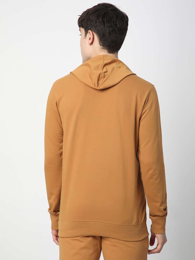 men solid long sleeve hooded sweatshirt - 22266734 -  Standard Image - 3