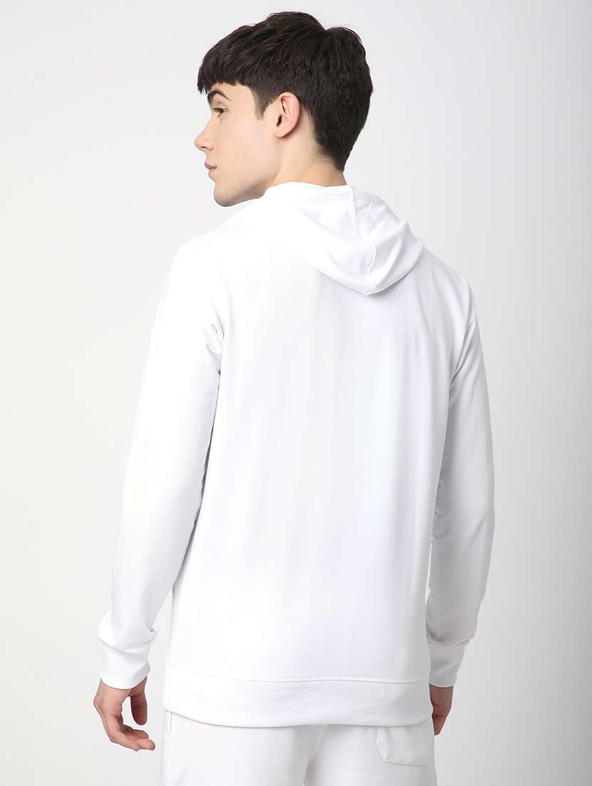 men solid long sleeve hooded sweatshirt - 22266741 -  Standard Image - 3
