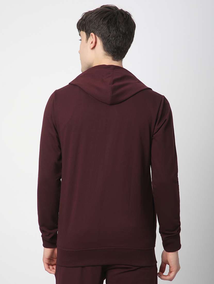 men solid long sleeve hooded sweatshirt - 22266744 -  Standard Image - 3