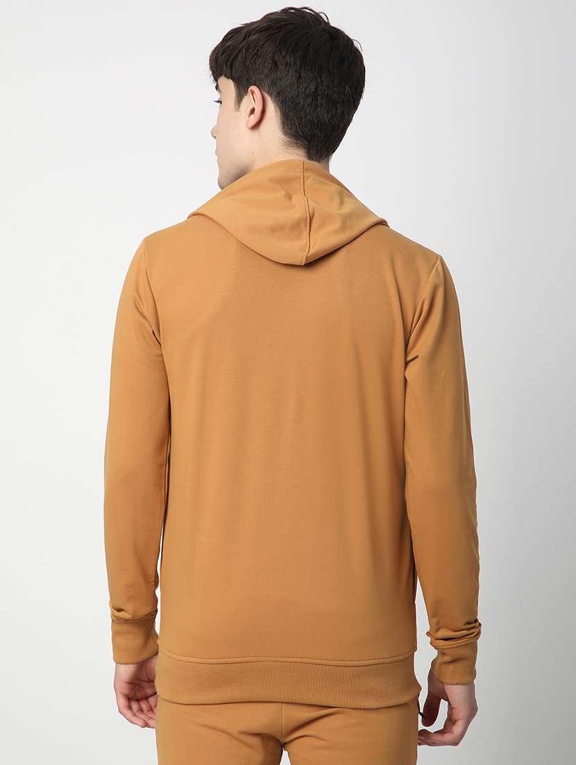 men solid long sleeve hooded sweatshirt - 22266746 -  Standard Image - 3