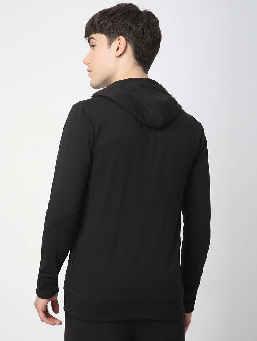 men solid long sleeve hooded sweatshirt - 22266748 -  Standard Image - 3