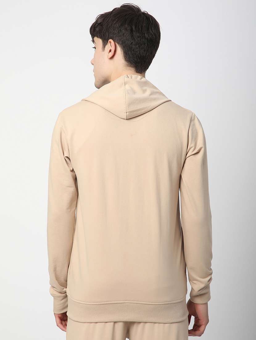men solid long sleeve hooded sweatshirt - 22266749 -  Standard Image - 3