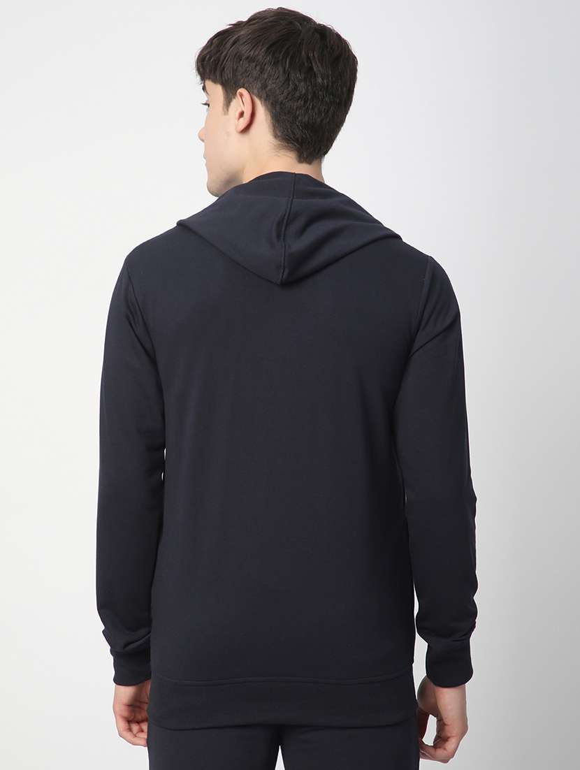 men solid long sleeve hooded sweatshirt - 22266750 -  Standard Image - 3