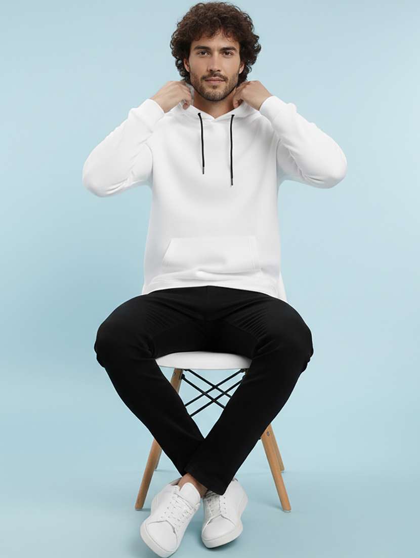 men solid long sleeve regular fit sweatshirt