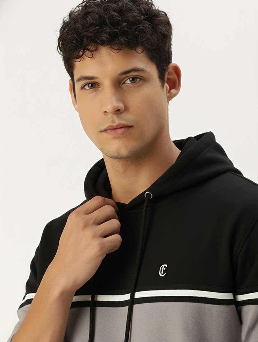 men color block long sleeve regular fit sweatshirt - 22266932 -  Standard Image - 3