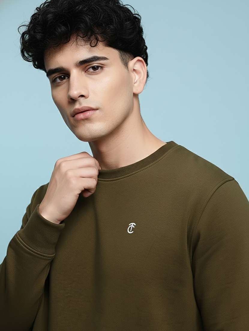 men solid long sleeve regular fit sweatshirt - 22266951 -  Standard Image - 3