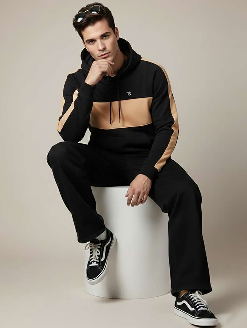 men color block long sleeve regular fit sweatshirt