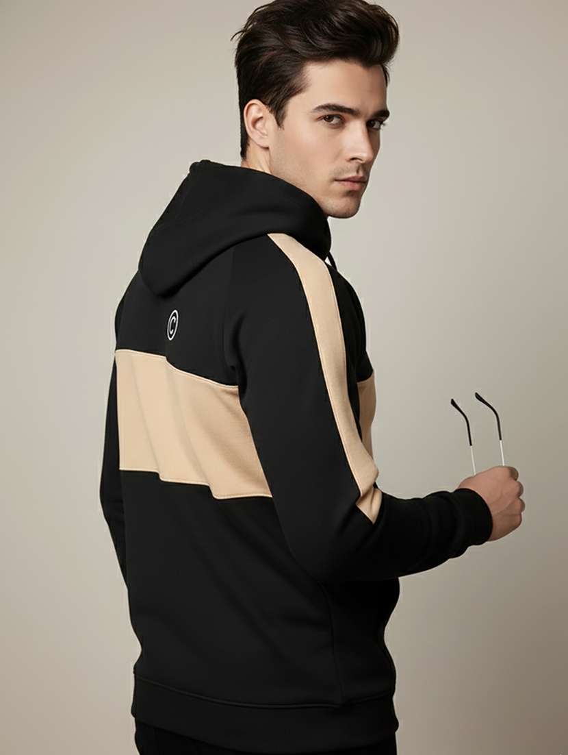 men color block long sleeve regular fit sweatshirt - 22266975 -  Standard Image - 3