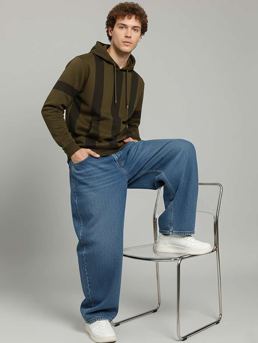 men color block long sleeve regular fit sweatshirt