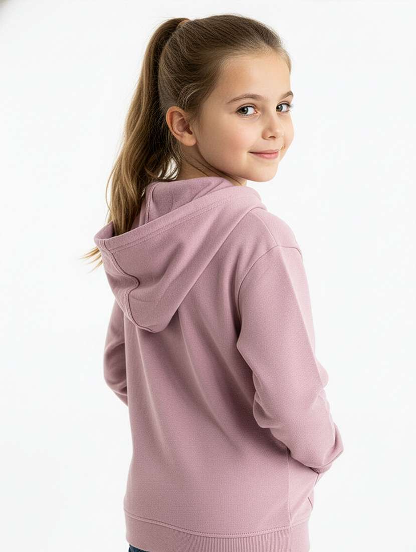 girls printed long sleeve hooded sweatshirt - 22267066 -  Standard Image - 3