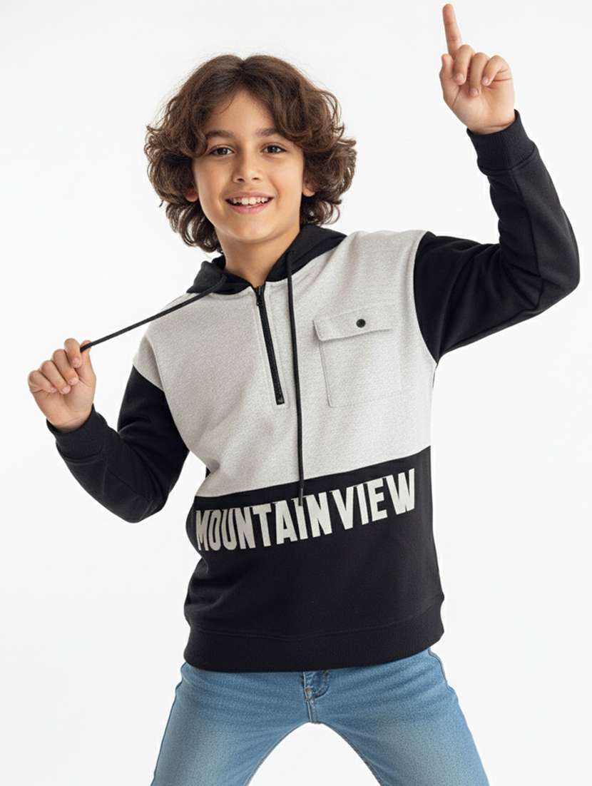 boys long sleeve hooded sweatshirt - 22267069 -  Standard Image - 3