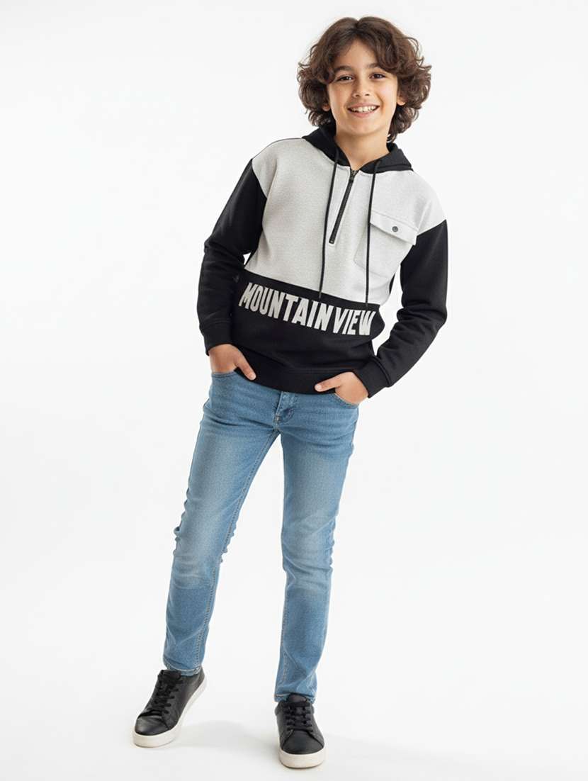 boys long sleeve hooded sweatshirt - 22267069 -  Standard Image - 5