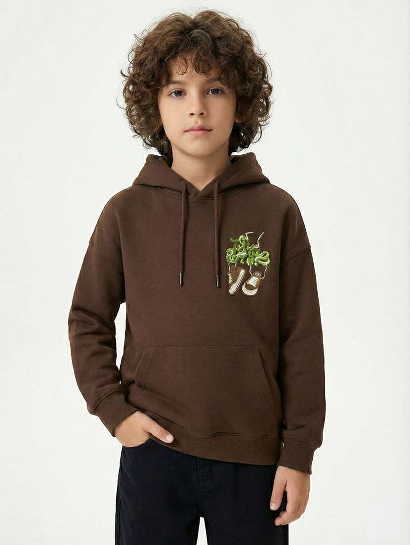 boys long sleeve hooded sweatshirt - 22267072 -  Standard Image - 3