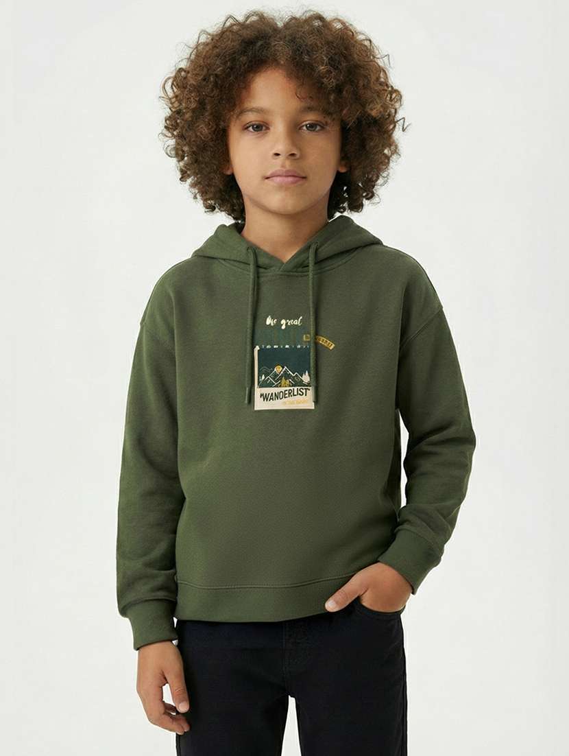 boys long sleeve hooded sweatshirt - 22267075 -  Standard Image - 3