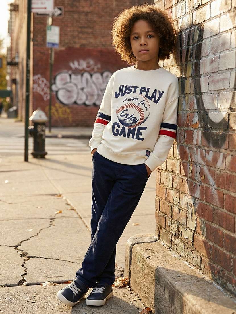 boys printed long sleeve sweatshirt