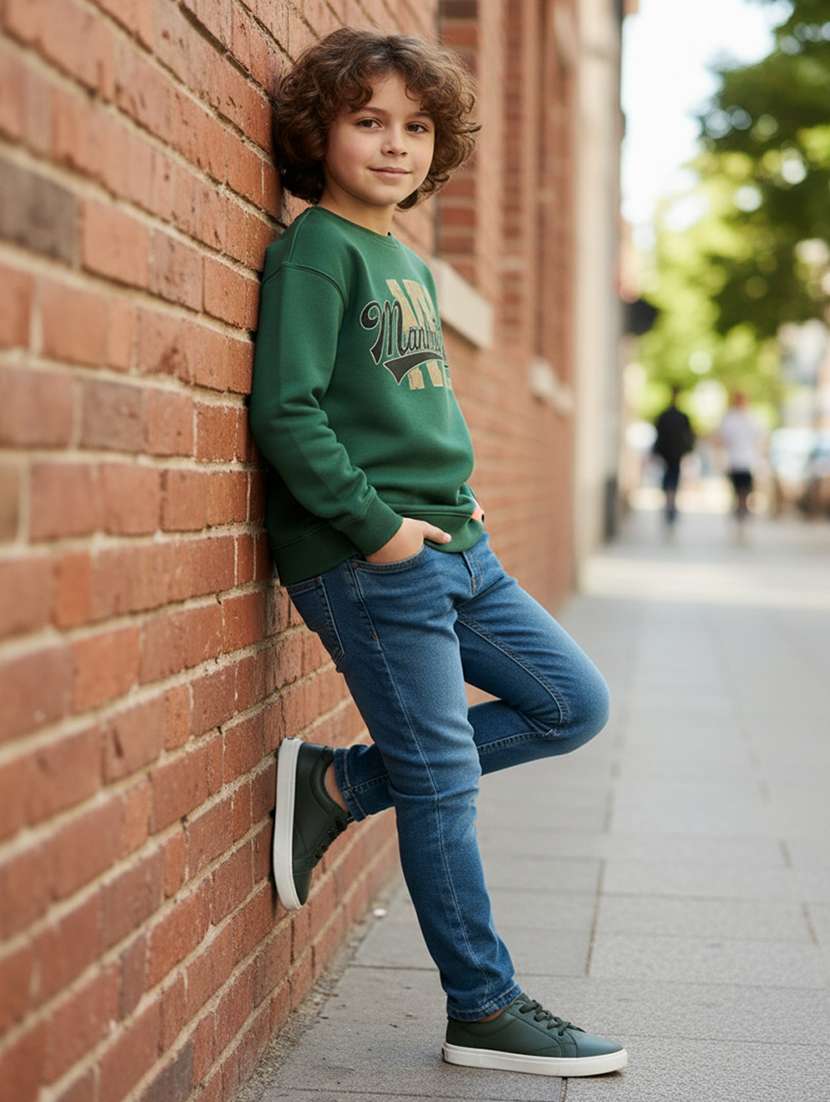 boys printed long sleeve sweatshirt