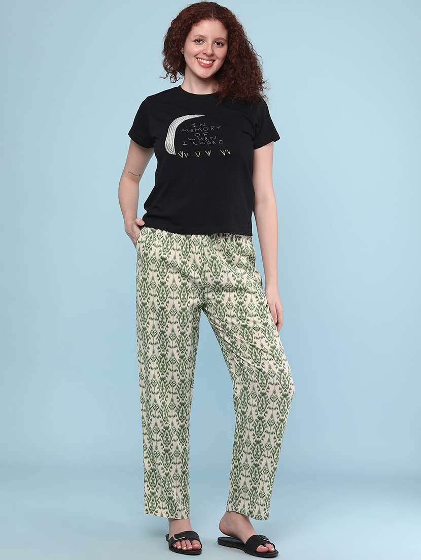 women beige rayon s pajama - 22267360 -  Standard Image - 5