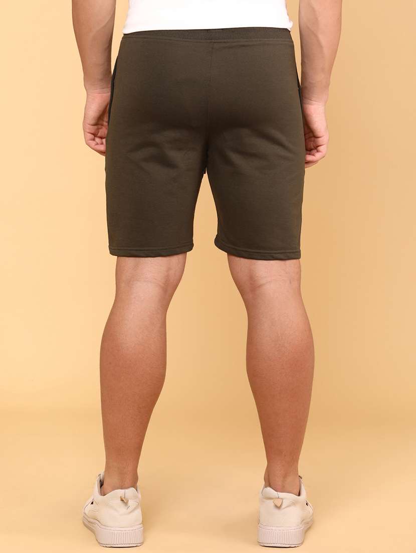 men solid mid rise slim fit short - 22267494 -  Standard Image - 3