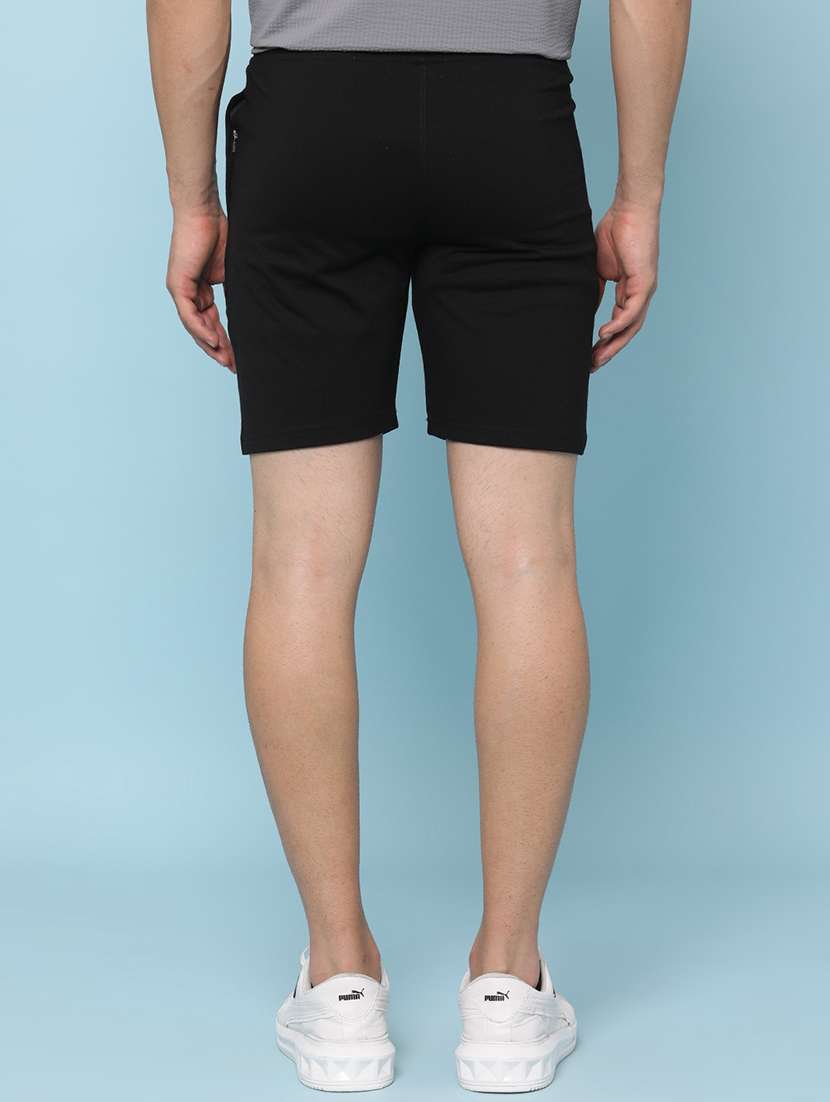 men solid mid rise slim fit short - 22267495 -  Standard Image - 3