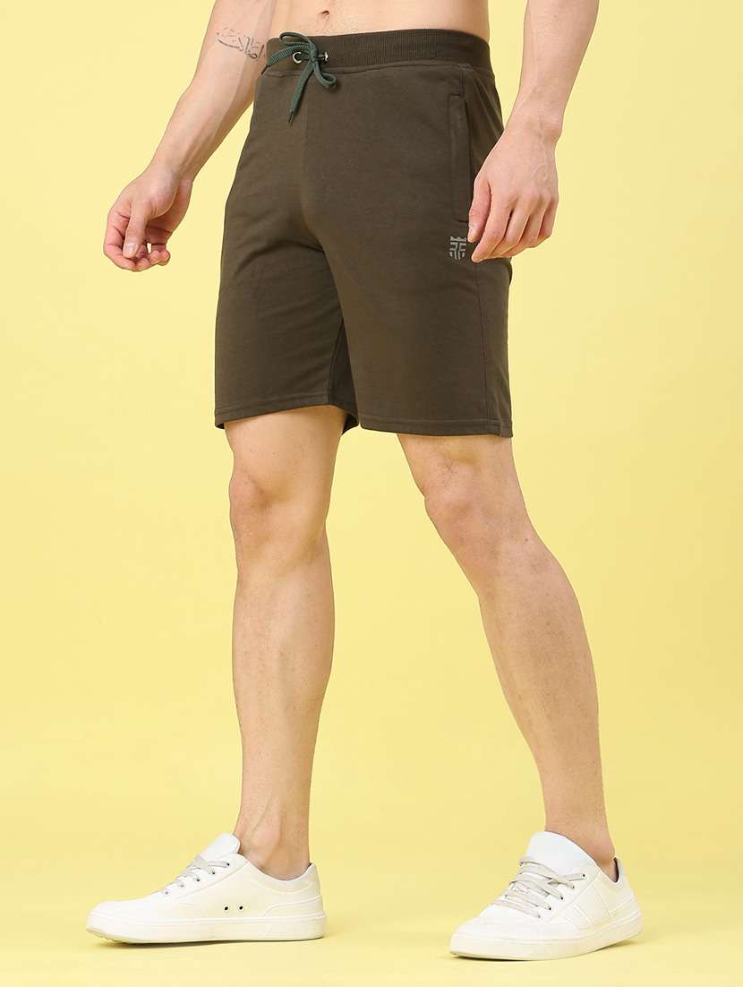men solid mid rise regular fit shorts - 22267497 -  Standard Image - 3