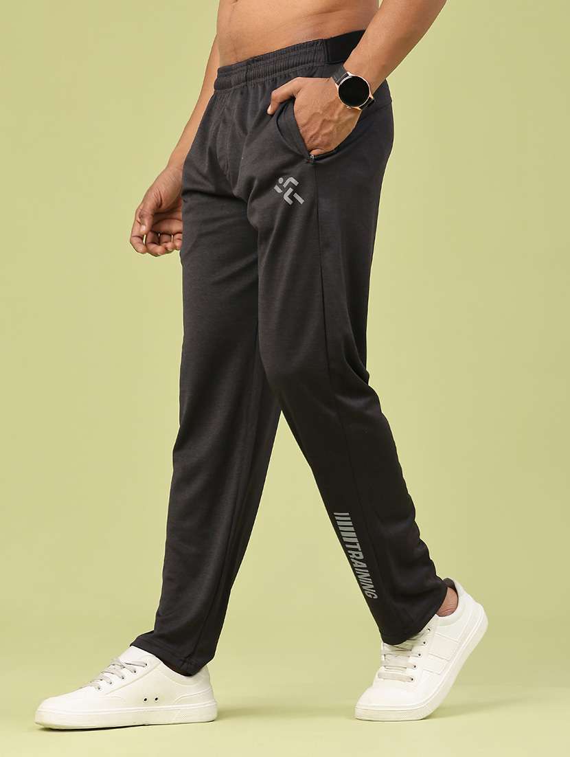 men typographic mid rise full length track pant - 22267508 -  Standard Image - 3