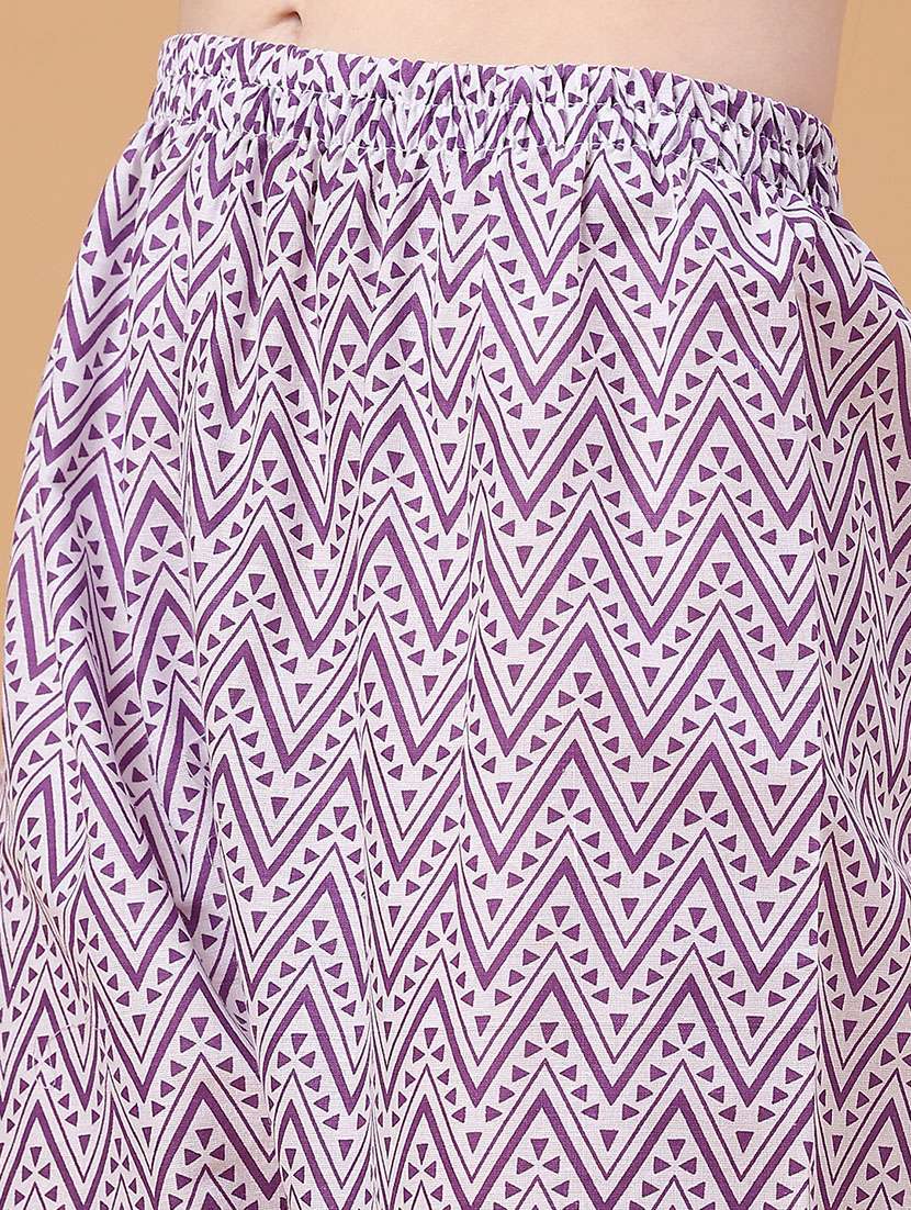 women printed three quarter sleeve kurta pant with dupatta set - 22267599 -  Standard Image - 5