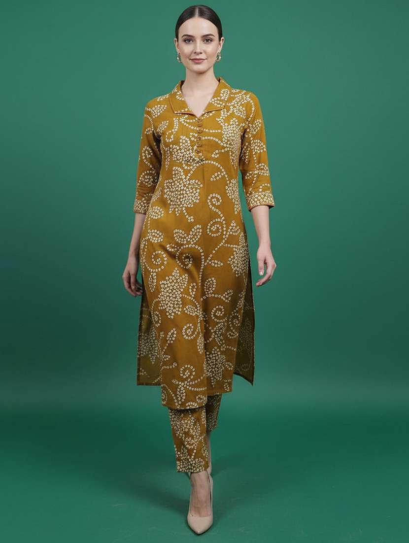 women floral print kurta and pant set
