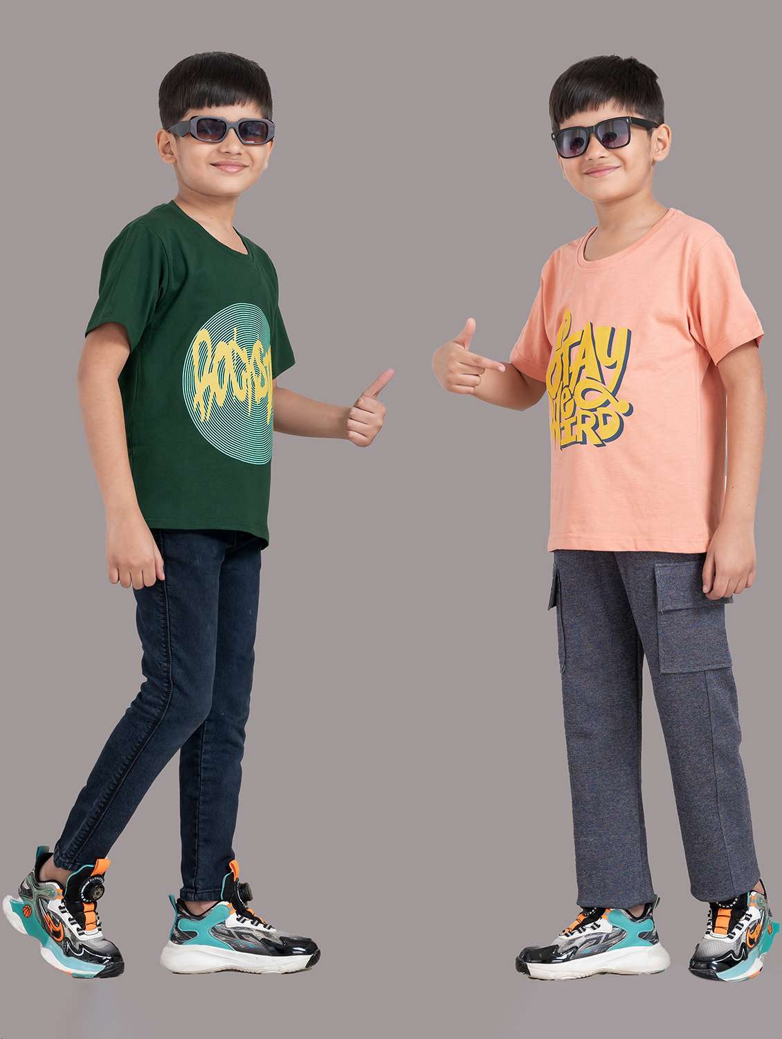 boys pack of 2 printed short sleeve t-shirt