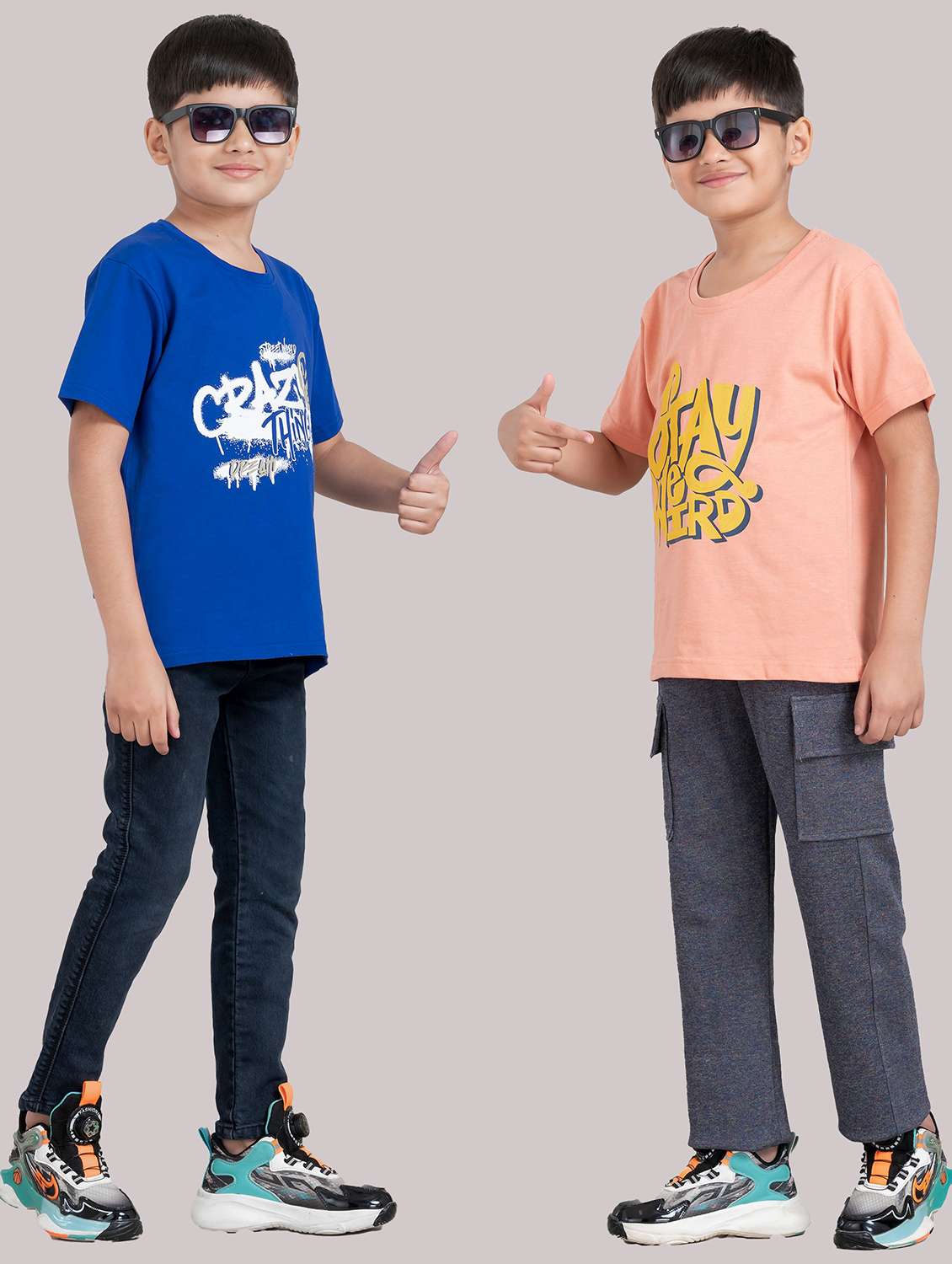 boys pack of 2 printed short sleeve t-shirt