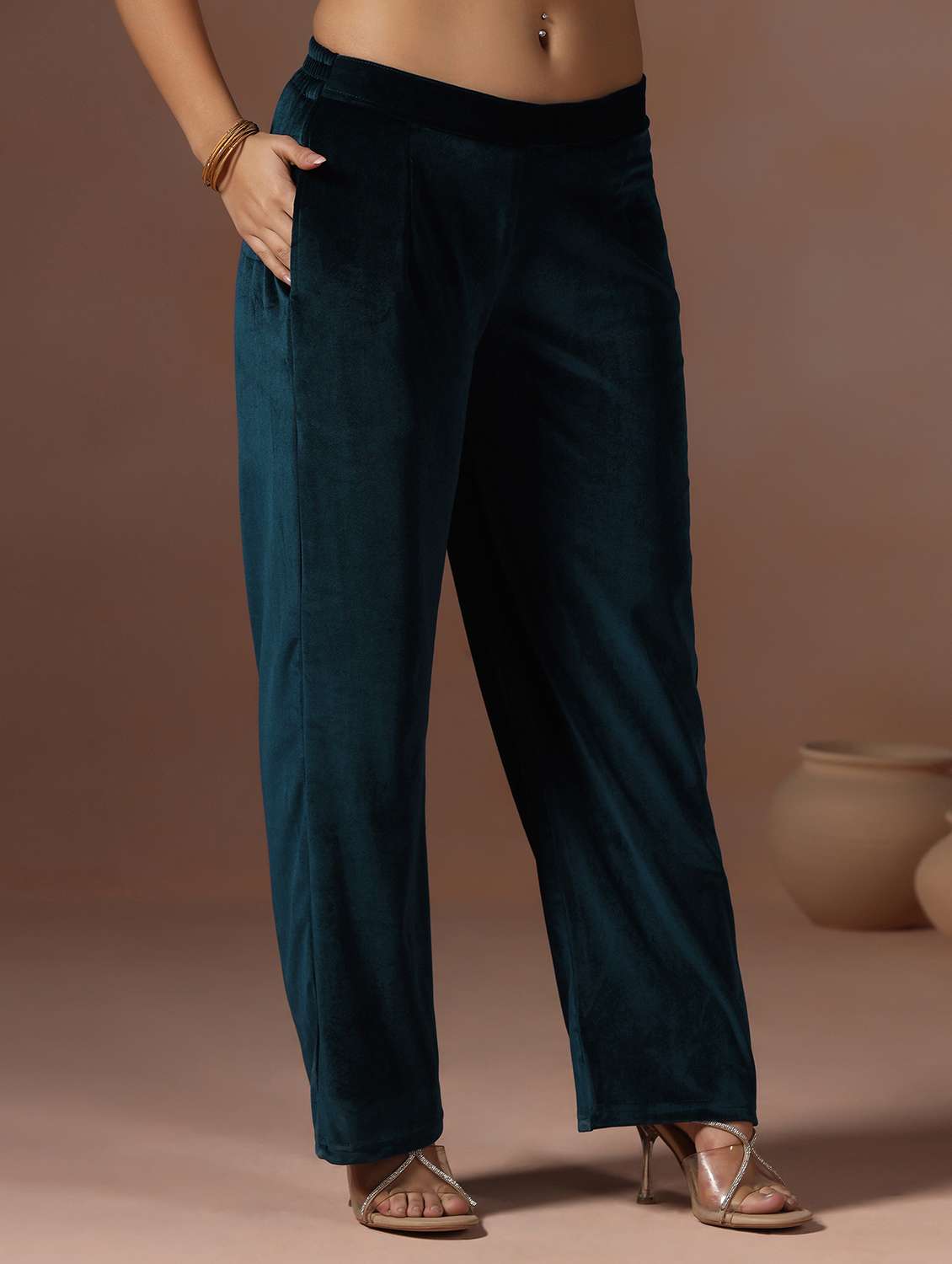 women solid with work long sleeve kurta pant with dupatta set - 22267784 -  Standard Image - 5